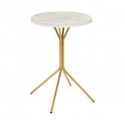 Стол журнальный Sheffilton SHT-CT12-1 артикул СЖ-114 золото/бетон хафит лм